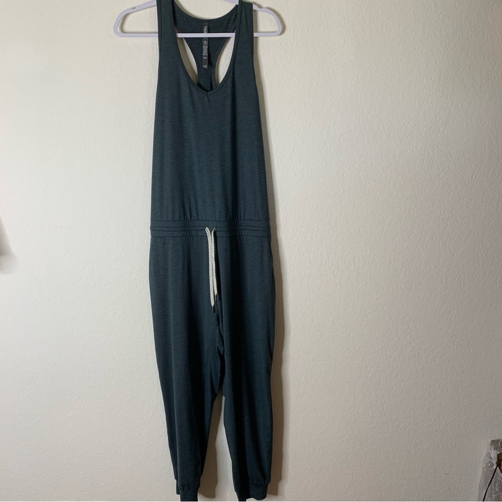 Vuori Womens h blue Lux sleeveless drawstring jumpsuit L VW426